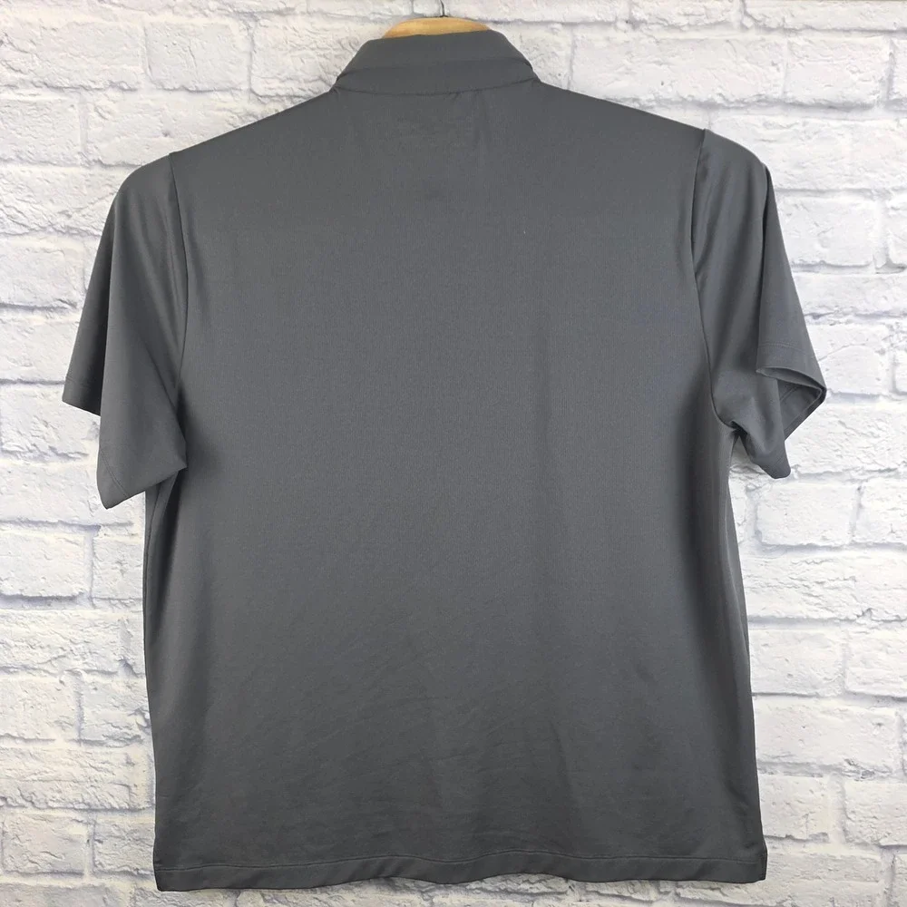 Outdoor Voices Men Charcoal Gray Performance Polo Shirt Short Sleeve Stretch 2XL
